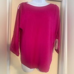 Chico's NWT Bold Pink Cashmere Blend Sweater Size 0/6